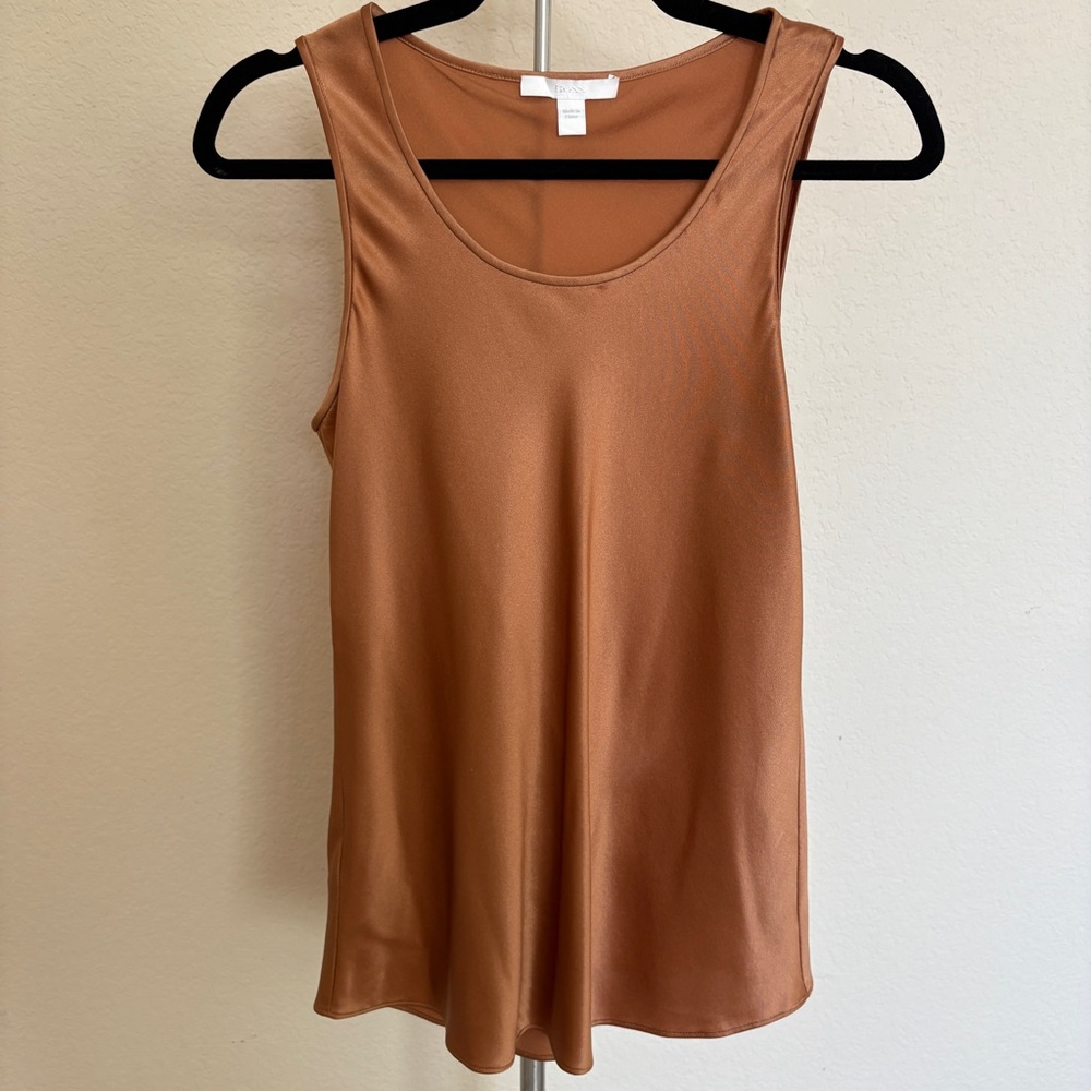 NWOT BOSS Satin Tank Gold Tank Top Size 4